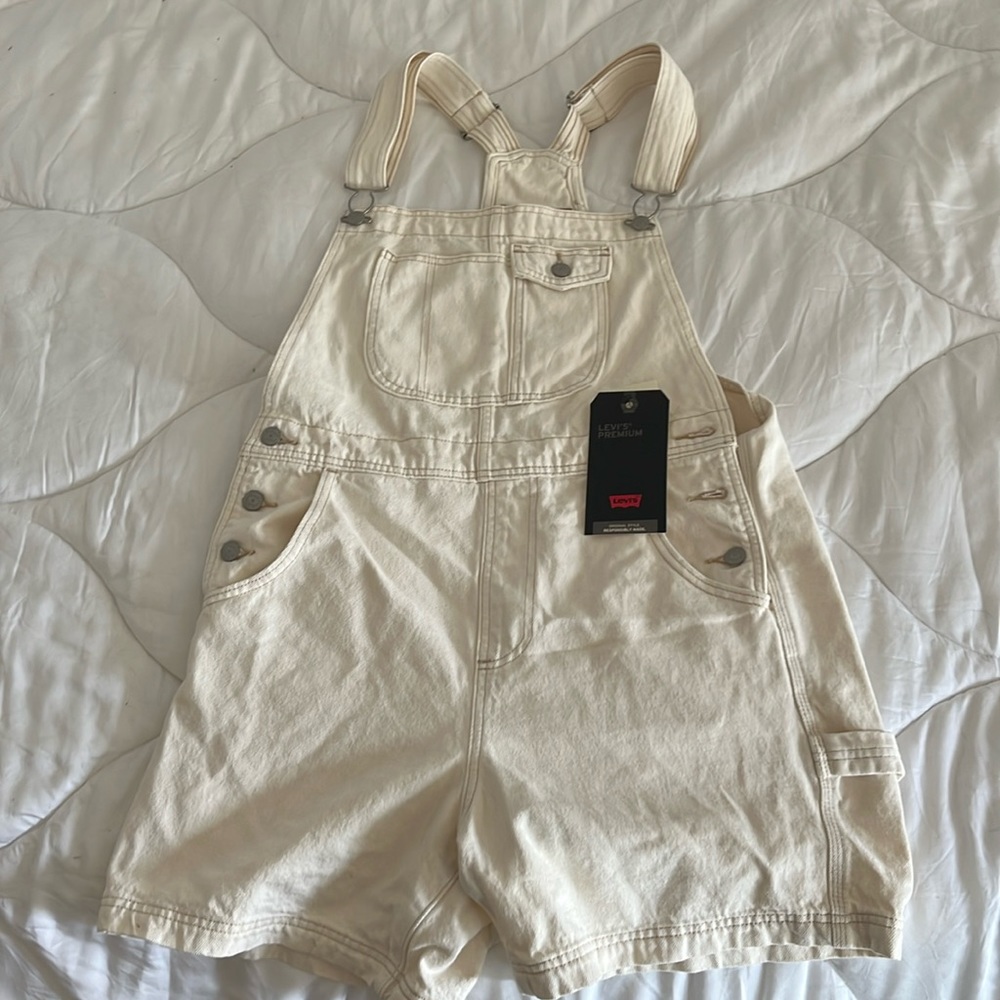 Levi’s Cream Denim Overalls